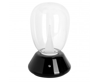 Настольная лампа диммируемая 10W 3000K прозрачный/черный Uovo III Lightstar 807907