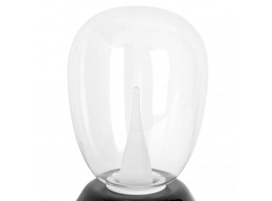 Настольная лампа диммируемая 10W 3000K прозрачный/черный Uovo III Lightstar 807907 в Кургане