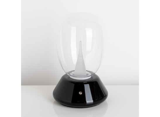 Настольная лампа диммируемая 10W 3000K прозрачный/черный Uovo III Lightstar 807907 в Кургане