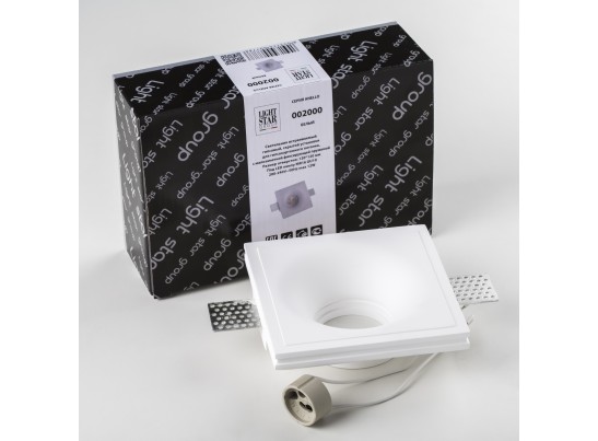 Светильник встраиваемый гипсовый скрытой установки д/гипсокартонного потолка с малозаметной фиксирующей пружиной MR16 GU10 Anello 002000 в Кургане