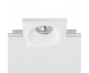 Светильник встраиваемый гипсовый скрытой установки д/гипсокартонного потолка с малозаметной фиксирующей пружиной MR16 GU10 Anello  002000