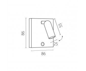 Бра 3W 277LM 3000K, белый Omega Lightstar 200936