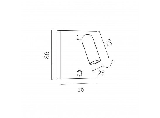 Бра 3W 277LM 3000K, белый Omega Lightstar 200936 в Кургане