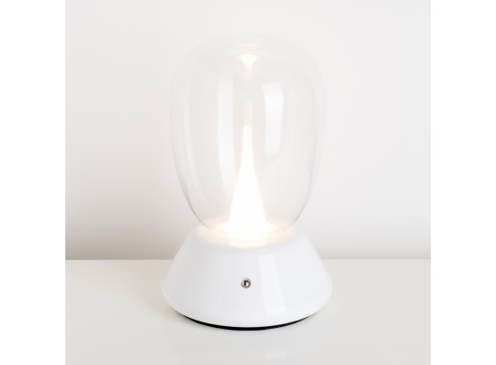 Настольная лампа диммируемая 10W 3000K прозрачный/белый Uovo III Lightstar 807906 в Кургане