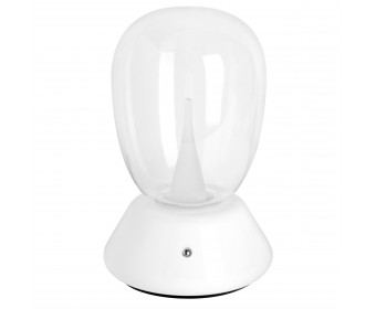 Настольная лампа диммируемая 10W 3000K прозрачный/белый Uovo III Lightstar 807906