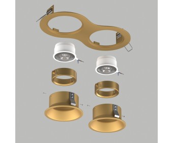 Комплект со светильником Domino Lightstar D6230303GMOD