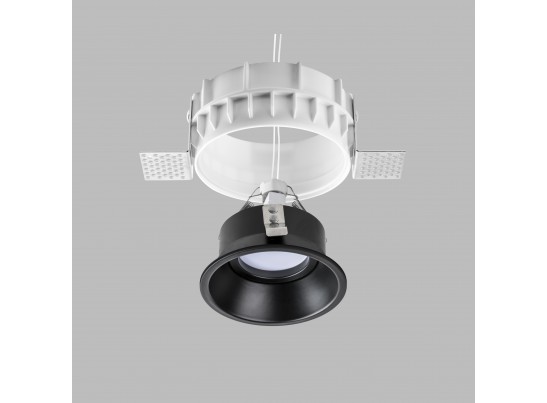 Комплект из светильника и рамки DOMINO ROUND MR16 ЧЁРНЫЙ в Кургане
