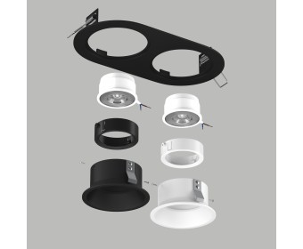 Комплект со светильником Domino Lightstar D6570607WBMOD