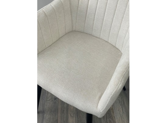 Стул BRANDY WZ2042-01 молочный фактурный велюр / черный каркас в Кургане