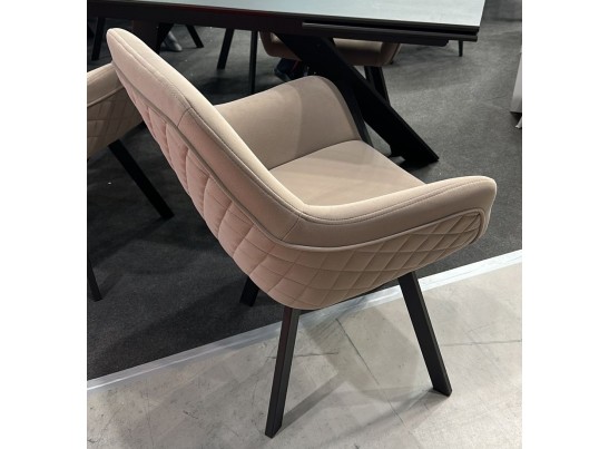 Стул JET 360 град. поворот. B22 Серый, велюр / черный каркас, в Кургане