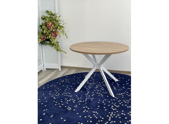 Стол ВЕГА D100 Дуб Канзас/ белый каркас 1 шт / 1 кор в Кургане