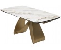 Стол PALACIO 180 KL-188 Контрастный мрамор матовый, итальянская керамика/ Шампань, ®DISAUR в Кургане