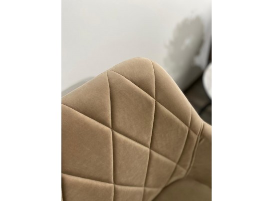 Стул BRANDY-X БЕЖЕВЫЙ #5, велюр / черный каркас в Кургане