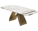 Стол PALACIO 180 KL-188 Контрастный мрамор матовый, итальянская керамика/ Шампань, ®DISAUR в Кургане