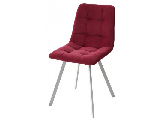 Стул CHILLI-Q SQUARE винный #16, велюр / белый каркас, 4 шт./1 к, в Кургане