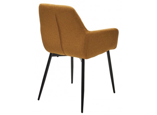 Стул NOVARA Barrel-48 Горчичный, ткань / черный каркас / Товарный знак DISAUR в Кургане