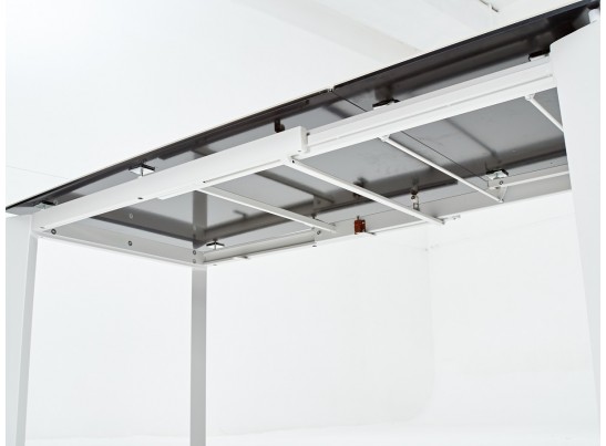 Стол CORNER 120 MATTE STATUARIO Белый мрамор матовый керамика, стекло/ белый каркас, ®DISAUR в Кургане