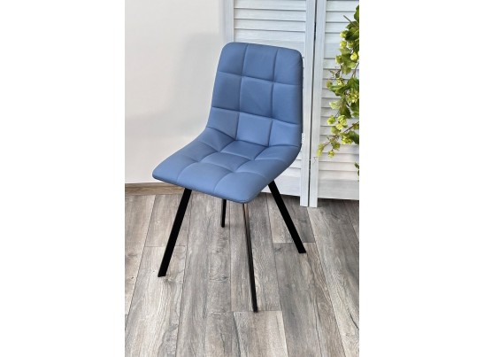 Стул CHILLI-Q SQUARE Oracul 795 Синий, экокожа PU / черный каркас, в Кургане