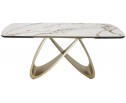 Стол PALACIO 180 KL-188 Контрастный мрамор матовый, итальянская керамика/ Шампань, ®DISAUR в Кургане