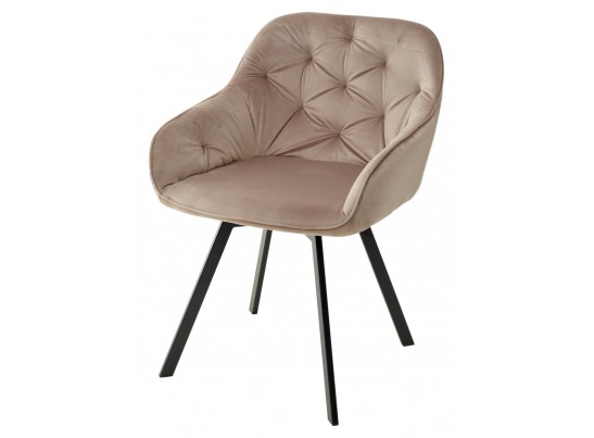 Стул GALE 360 град. поворот. BLUVEL-40 BEIGE, велюр/ черный каркас, в Кургане