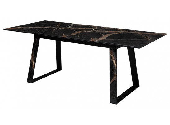 Стол Франк 160 Мейджик, стекло / Мейджик, черный в Кургане