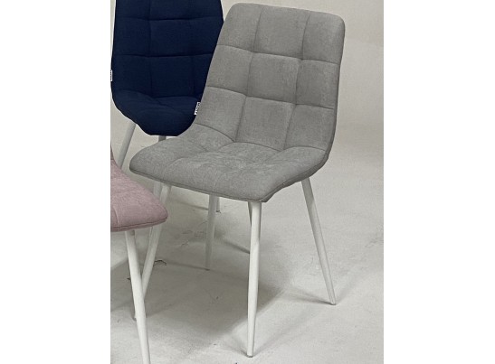 Стул CHILLI UF860-02B серо-голубой, ткань/ белый каркас в Кургане