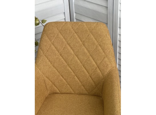 Стул NOVARA Barrel-48 Горчичный, ткань / черный каркас / Товарный знак DISAUR в Кургане