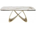 Стол PALACIO 180 KL-188 Контрастный мрамор матовый, итальянская керамика/ Шампань, ®DISAUR в Кургане