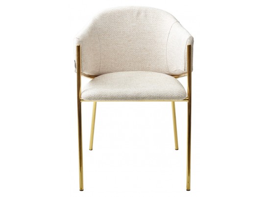 Стул DILL TRF-11 светло-бежевый, ткань/ золотой каркас в Кургане