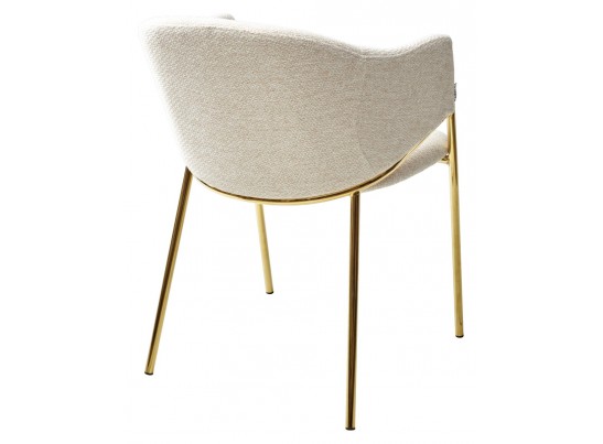 Стул DILL TRF-11 светло-бежевый, ткань/ золотой каркас в Кургане