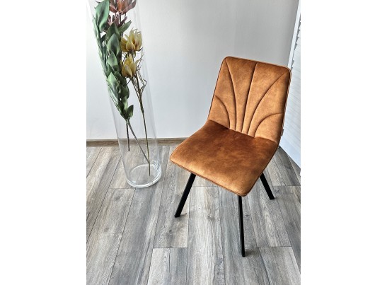 Стул ARFA UF912-02B античный медный, велюр без "пальчикового" эффекта/ черный каркас, ®DISAUR в Кургане