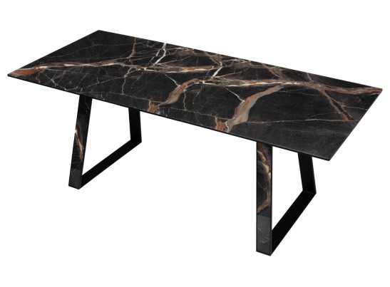 Стол Франк 160 Мейджик, стекло / Мейджик, черный в Кургане