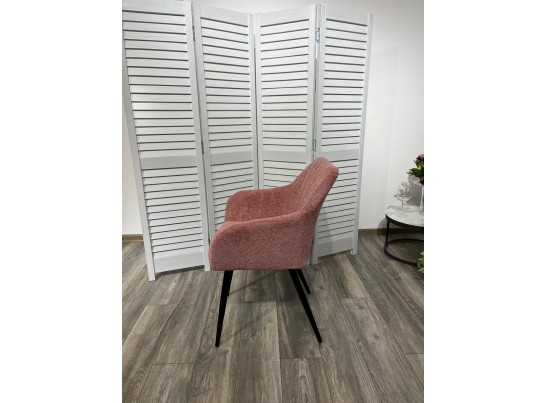 Стул BRANDY WZ2042-11 брусничный фактурный велюр/ черный каркас в Кургане