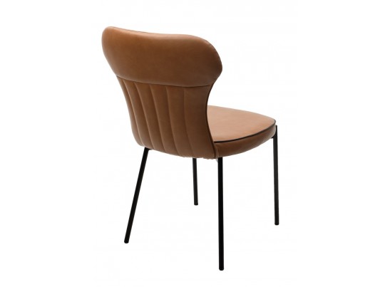 Стул CORDA MA-4/MA-7 коньяк/темно-серый кант, PU / черный каркас в Кургане