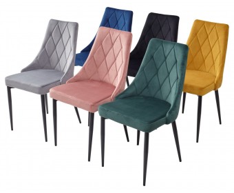 Стул NEPAL BLUVEL-78 GREEN/ серый каркас, велюр M-City