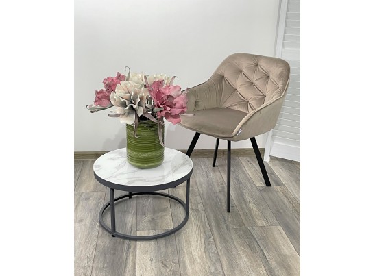 Стул GALE 360 град. поворот. BLUVEL-40 BEIGE, велюр/ черный каркас, в Кургане