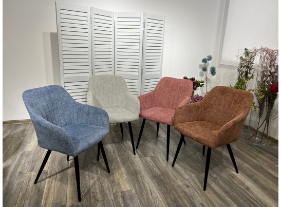 Стул BRANDY WZ2042-11 брусничный фактурный велюр/ черный каркас в Кургане