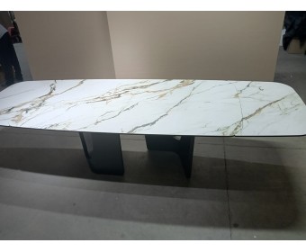 Стол BIRGER 200 KL-188 Контрастный мрамор, итальянская керамика, ®DISAUR