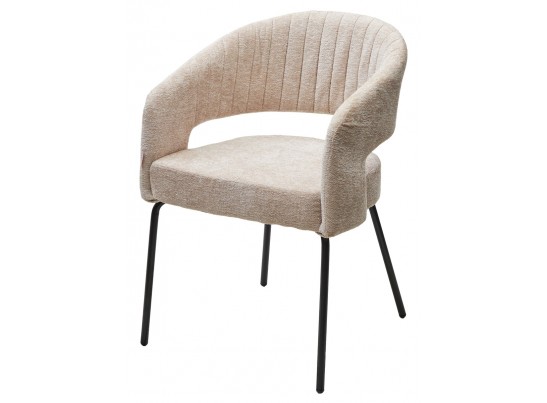 Стул SNUG 3018-10 бежевый, шенилл / черный каркас, ®DISAUR в Кургане