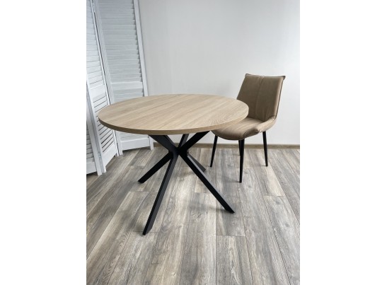 Стол ВЕГА D100 Дуб Бардолино/ черный каркас в Кургане