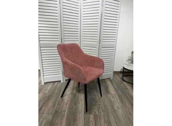 Стул BRANDY WZ2042-11 брусничный фактурный велюр/ черный каркас в Кургане