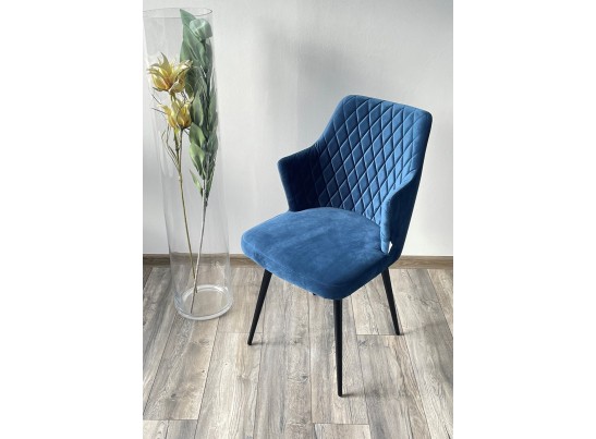 Стул HERMAN 360 град. СИНИЙ #29, велюр / черный каркас в Кургане