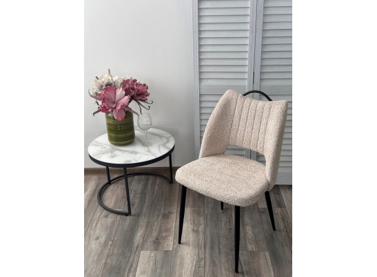 Стул JANETY UF998-04 бежевый, букле / черный каркас/ Товарный знак DISAUR в Кургане