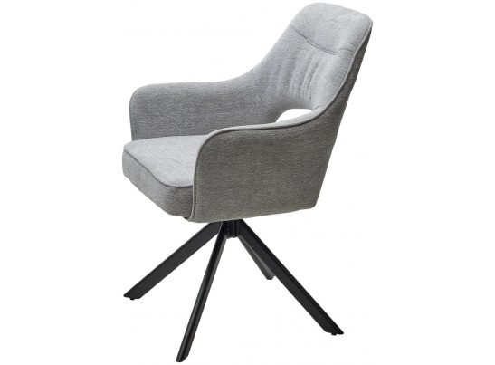 Стул GUARA 180 град. поворот. цвет серо-бежевый RAVEN 06 / черный каркас, ®DISAUR в Кургане