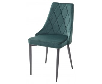 Стул NEPAL BLUVEL-78 GREEN/ серый каркас, велюр M-City