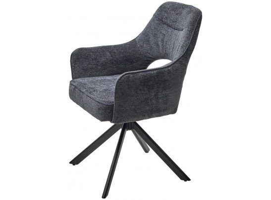 Стул GUARA 180 град. поворот. цвет серый RAVEN 18 / черный каркас, ®DISAUR в Кургане