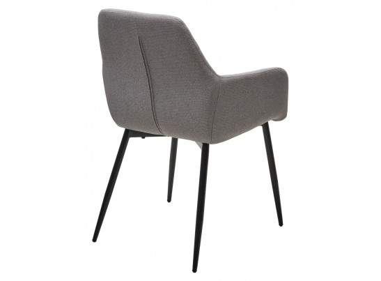 Стул NOVARA Barrel-83 Серый, ткань / черный каркас / Товарный знак DISAUR в Кургане