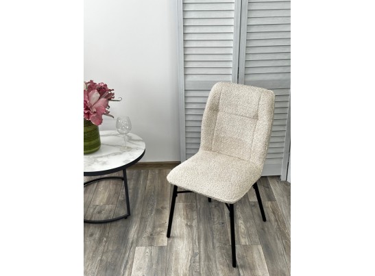 Стул COMO UF998-04 бежевый, букле / черный каркас / Товарный знак DISAUR в Кургане