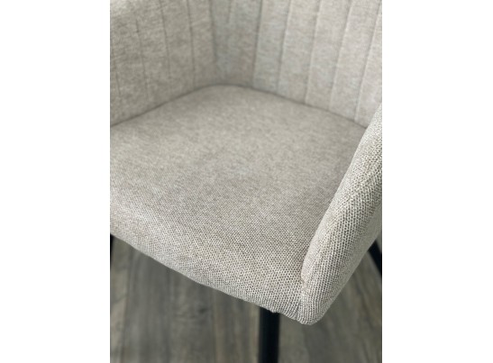 Стул BRANDY WZ2042-02 светло-бежевый фактурный велюр / черный каркас в Кургане