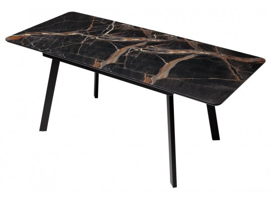 Стол АРУБА 140 МЕЙДЖИК, стекло / черный каркас в Кургане